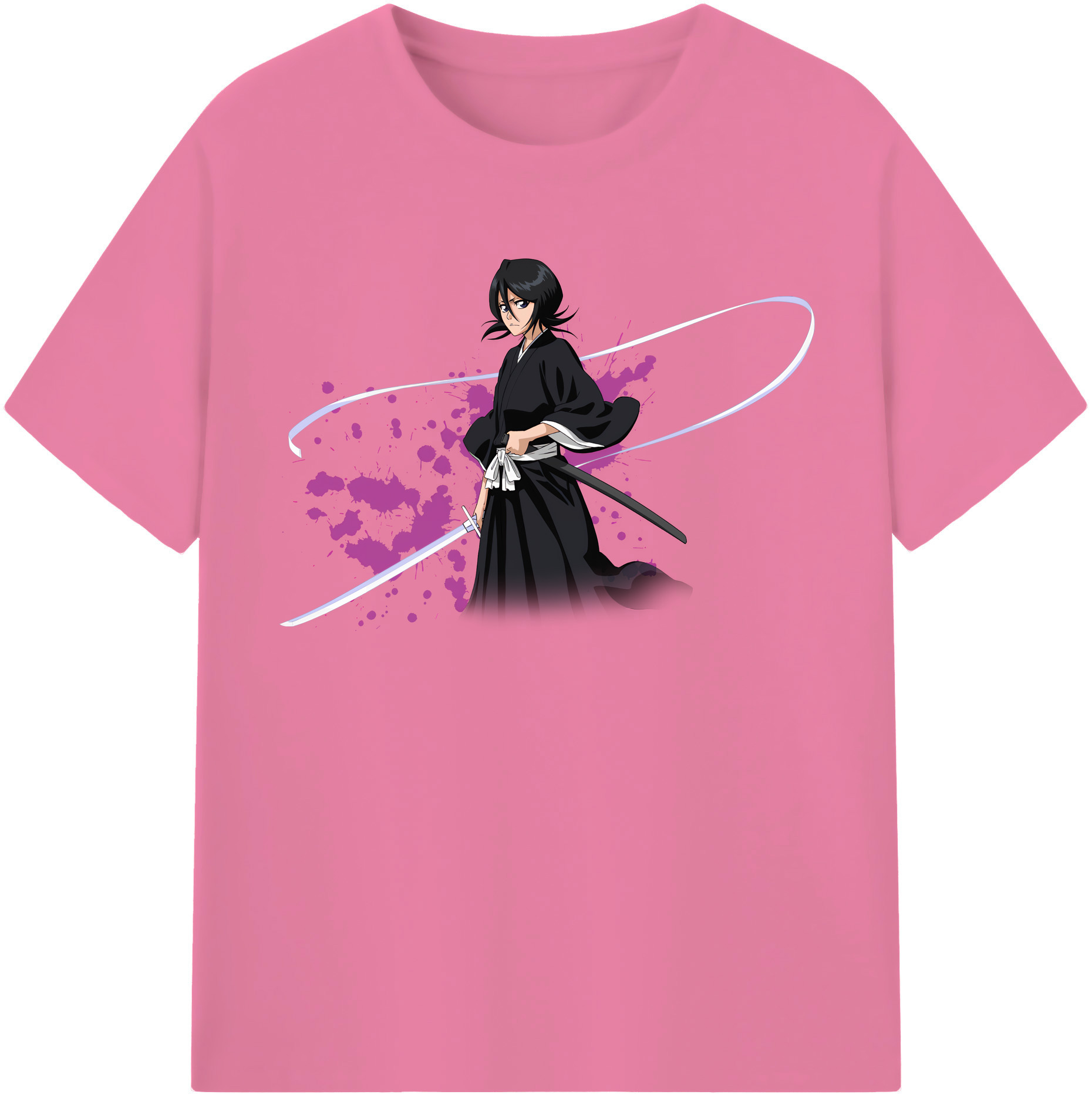 （画像用） ブリーチ 朽木ルキア BLEACH Kuchiki Rukia 綿100％半袖Tシャツ（フロントプリント）